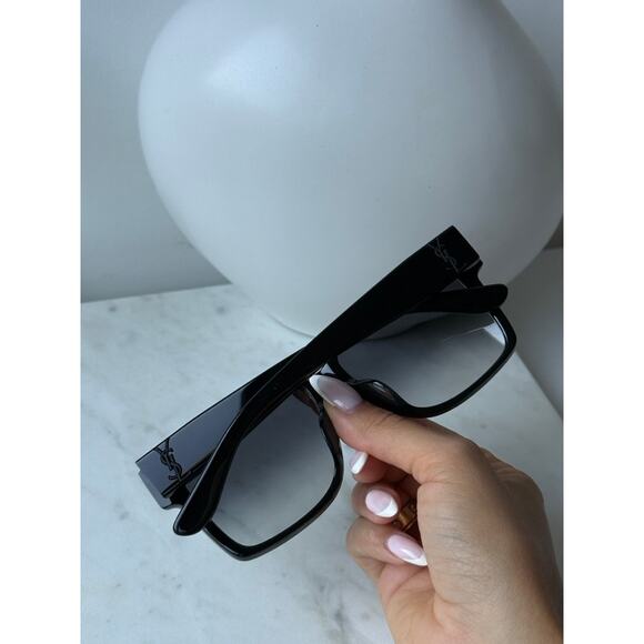 NEW Saint Laurent SL M9/F Black Square Oversized Sunglasses - Picture 10 of 10